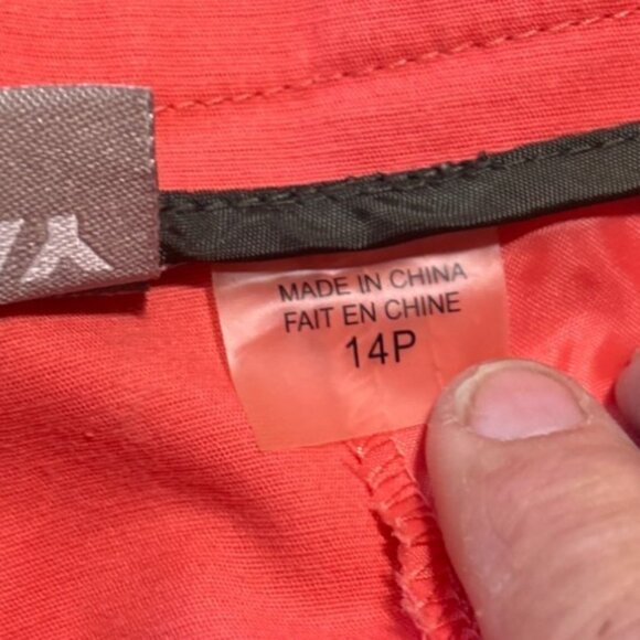 Tanjay Petites Coral Womens Pants 14P Light Cotton Blend Slim Fit 25" Inseam - Picture 6 of 9